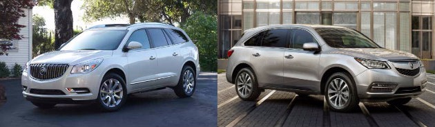 2016 Buick Enclave vs Acura MDX 2016 Buick Enclave vs Acura MDX